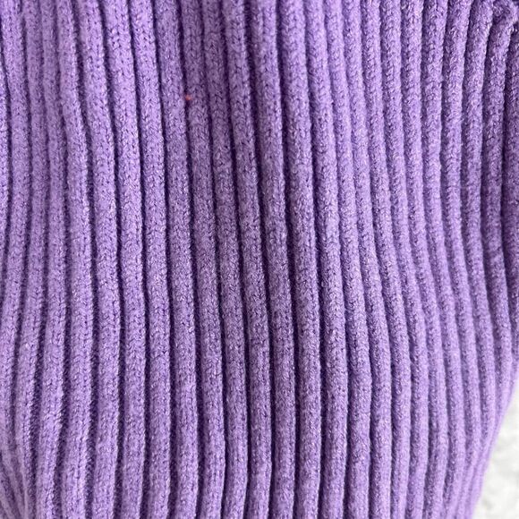 Princess Polly Women's Purple Halter Rib-Knit Crop Tank Top Size S - Picture 3 of 8